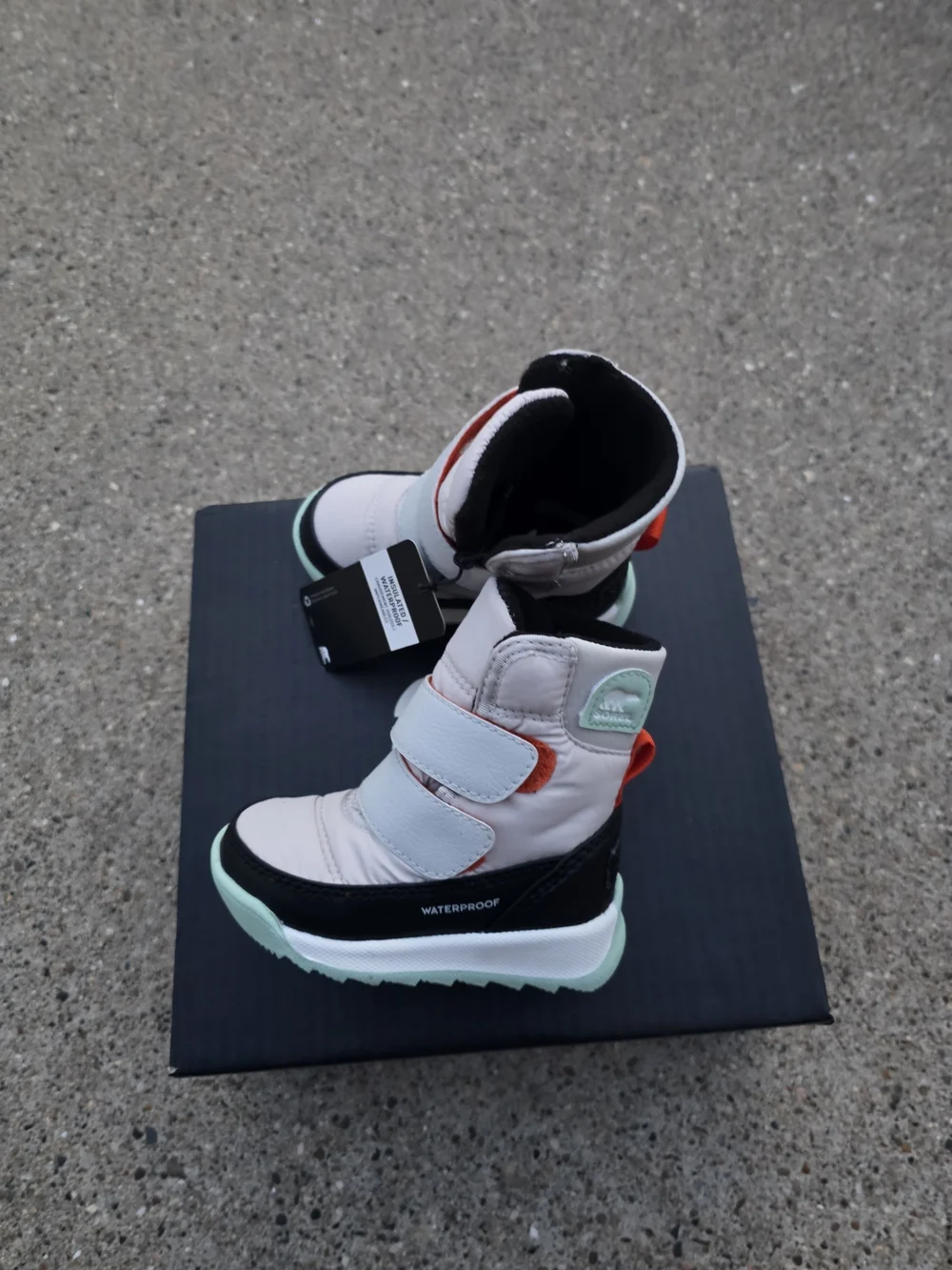 Sorel Kids Waterproof Boots - Light Mint and Black Accents Todfler Girls 4T